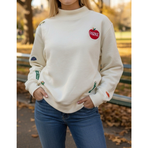 Parke Tops - Parke Limited Edition NYC Pop-Up Patch Sweatshirt Embroidered Central Parke L/XL